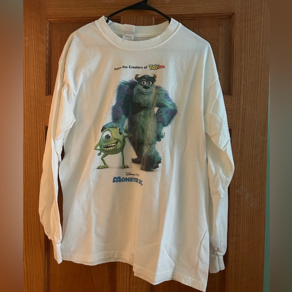 Disney Pixar Monster’s Inc Movie Release Long Sleeve Tee Vintage Sully Mike Rare - Picture 2 of 6